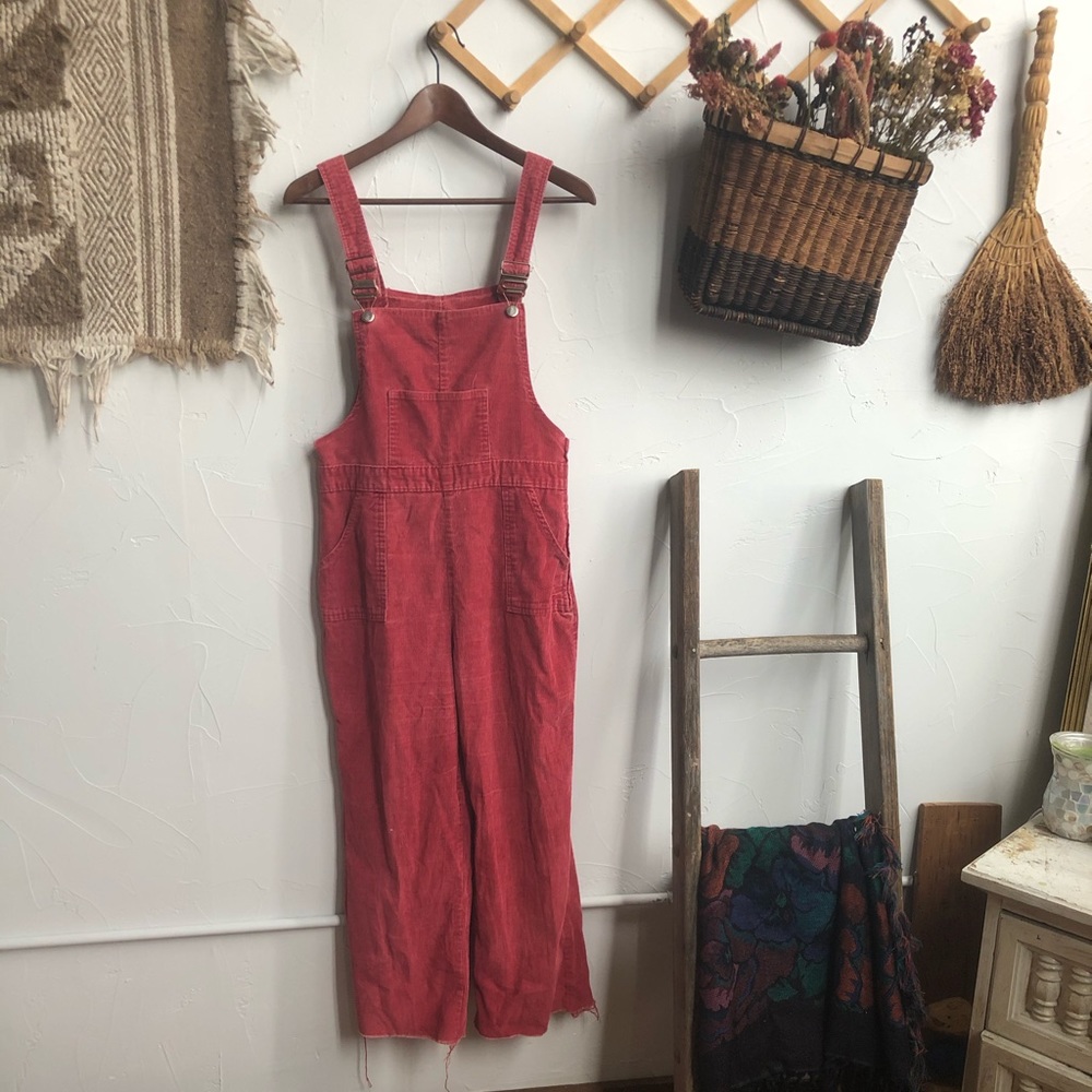 Red Overall Cut Offs